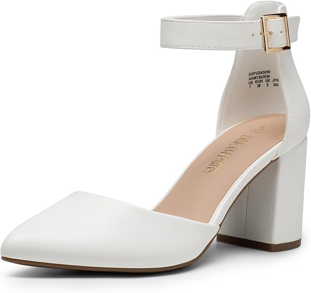 DREAM PAIRS Tacones para Mujer con Punta Puntiaguada